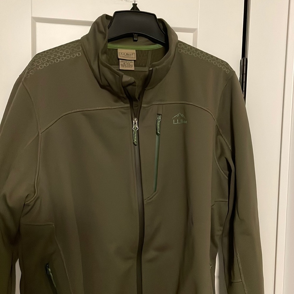 LL Bean Men’s XL Regular Ridge Runner Soft-Shell Hunting Jacket, Green